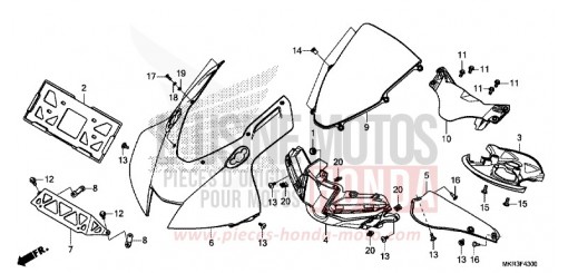 PANNEAU SUPERIEUR CBR1000SPN de 2022